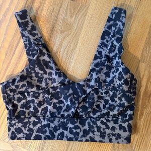 Varley Black and Brown Patterned sports bra worn once